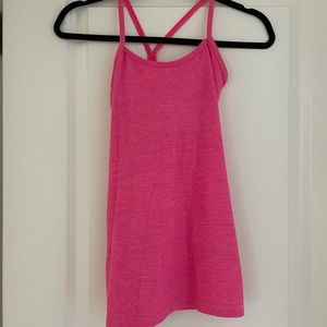 Lululemon Heathered Pink Luon Power Y Tank